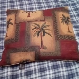 Bess Throw Pillow. Palm Tree Design